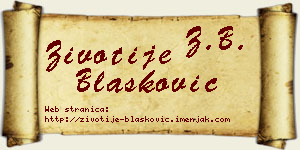 Životije Blašković vizit kartica